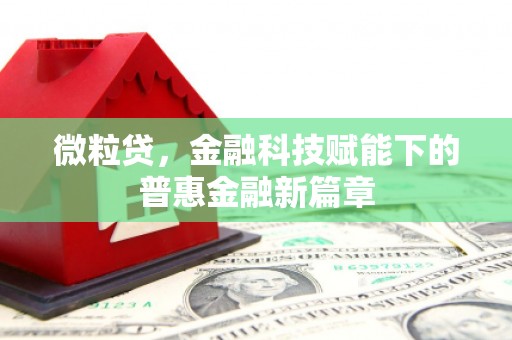 牙克石微粒贷，金融科技赋能下的普惠金融新篇章