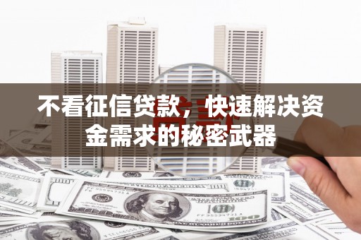牙克石不看征信贷款，快速解决资金需求的秘密武器