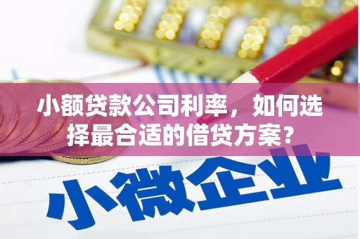 牙克石小额贷款公司利率，如何选择最合适的借贷方案？